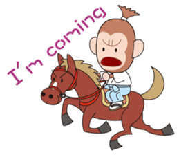 Samurai monkey sticker #8382105