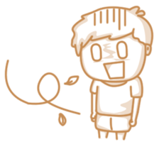 Chocohair boy sticker #8382530