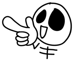 The cute scull Stickers sticker #8383935