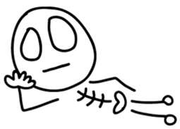 The cute scull Stickers sticker #8383943