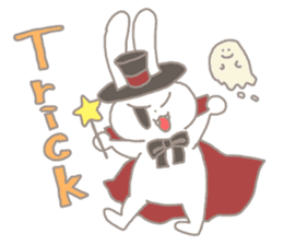 kawaii ribbon rabbit-Happy halloween!- sticker #8384029