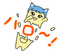 KAKUSEN-kun torn off sticker sticker #8384277