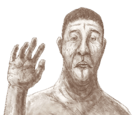 KAKUSEN-kun torn off sticker sticker #8384303