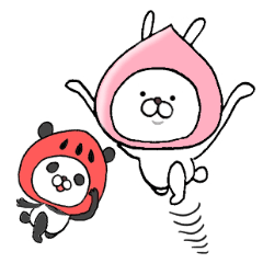 Super polite Panda with Bunny World.