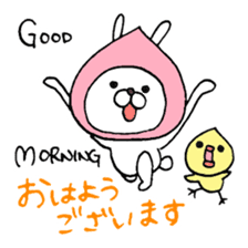 Super polite Panda with Bunny World. sticker #8384716