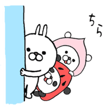 Super polite Panda with Bunny World. sticker #8384720