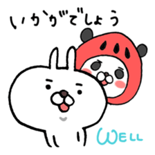 Super polite Panda with Bunny World. sticker #8384725
