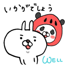 Super polite Panda with Bunny World. sticker #8384725