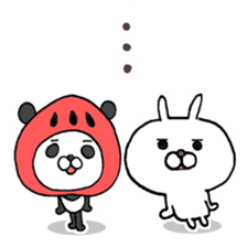Super polite Panda with Bunny World. sticker #8384729