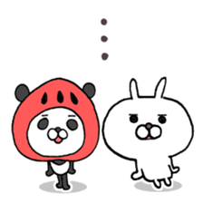 Super polite Panda with Bunny World. sticker #8384729