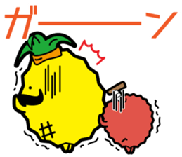 Funny pineapple & funny Lychee 2 sticker #8385355