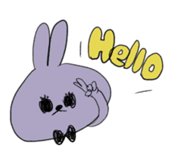 Black eye rabbit loose picture sticker #8386228