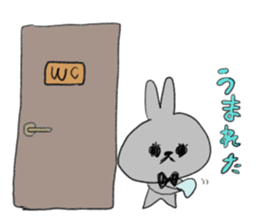 Black eye rabbit loose picture sticker #8386232