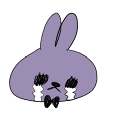 Black eye rabbit loose picture sticker #8386234