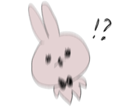 Black eye rabbit loose picture sticker #8386250