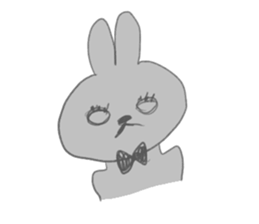 Black eye rabbit loose picture sticker #8386256