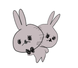 Black eye rabbit loose picture sticker #8386257