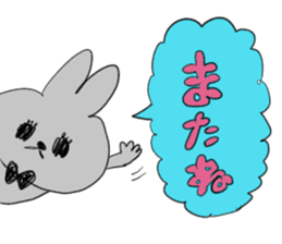 Black eye rabbit loose picture sticker #8386267