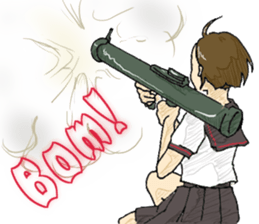 From behind the girl English ver sticker sticker #8386829