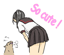 From behind the girl English ver sticker sticker #8386831