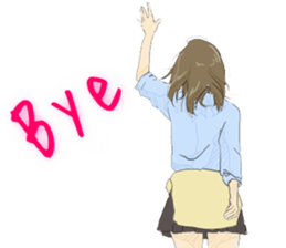 From behind the girl English ver sticker sticker #8386836