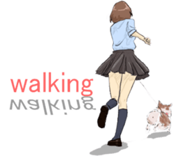 From behind the girl English ver sticker sticker #8386837