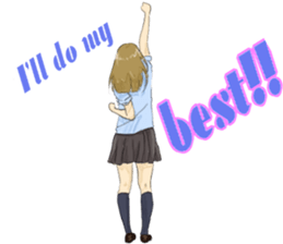 From behind the girl English ver sticker sticker #8386838