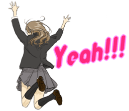 From behind the girl English ver sticker sticker #8386840