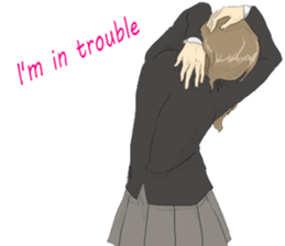 From behind the girl English ver sticker sticker #8386842