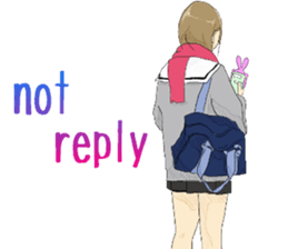 From behind the girl English ver sticker sticker #8386844