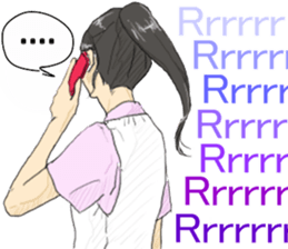 From behind the girl English ver sticker sticker #8386848