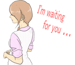 From behind the girl English ver sticker sticker #8386849