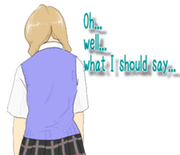 From behind the girl English ver sticker sticker #8386852