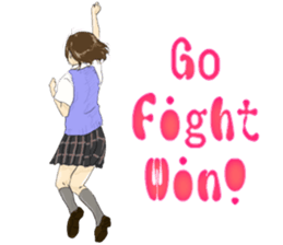 From behind the girl English ver sticker sticker #8386855