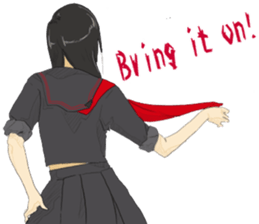 From behind the girl English ver sticker sticker #8386860