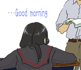 From behind the girl English ver sticker sticker #8386861