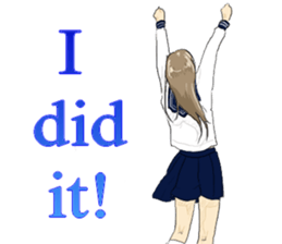 From behind the girl English ver sticker sticker #8386864