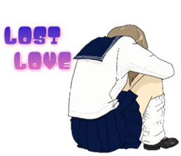 From behind the girl English ver sticker sticker #8386865