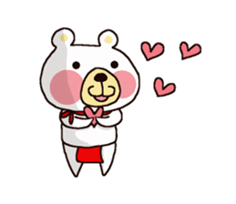 White Bear Amano-kun sticker sticker #8388079