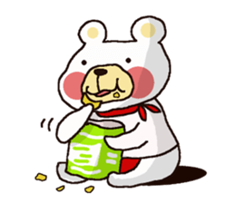 White Bear Amano-kun sticker sticker #8388082
