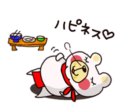 White Bear Amano-kun sticker sticker #8388083