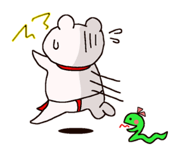 White Bear Amano-kun sticker sticker #8388089