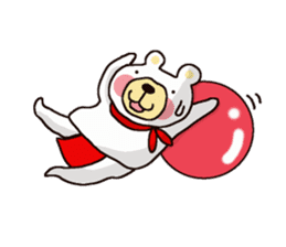 White Bear Amano-kun sticker sticker #8388093