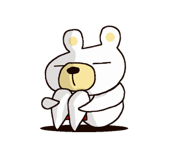 White Bear Amano-kun sticker sticker #8388102
