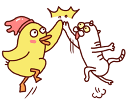 Gloves chicks & Cats sticker #8389307