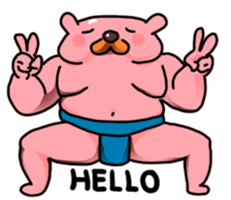 pink sumo bear sticker #8391108