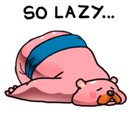 pink sumo bear sticker #8391109