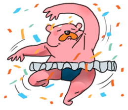 pink sumo bear sticker #8391110