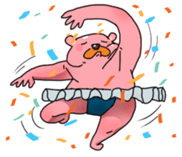 pink sumo bear sticker #8391110