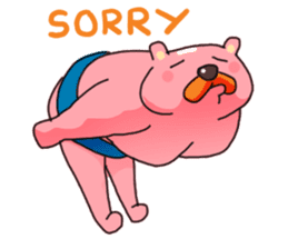 pink sumo bear sticker #8391113